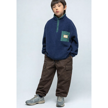 Self Texture Brown Five Pocket Cotton Chinos (A-3928)