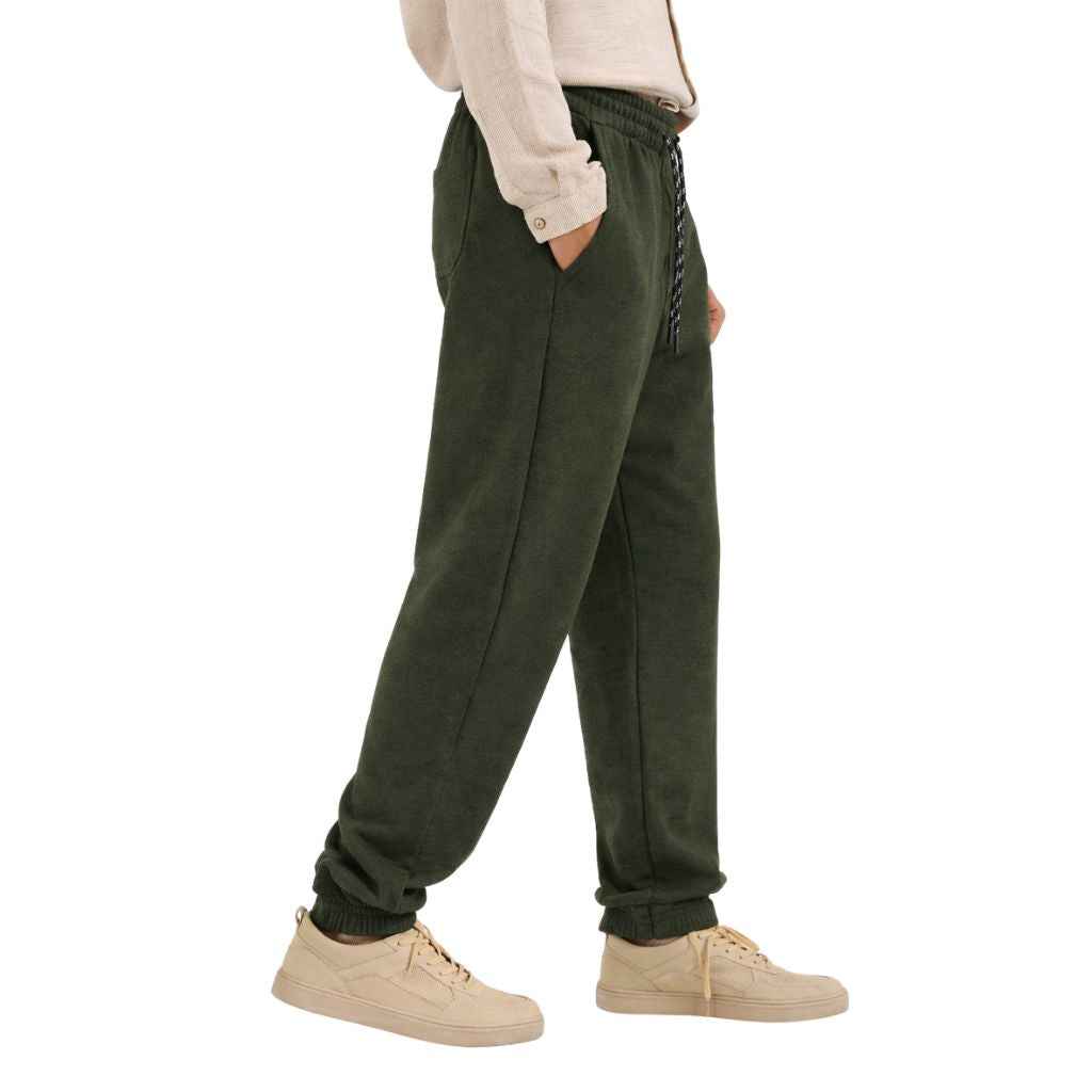 Olive Green Mens & Women's Casual Trouser (A-1996)