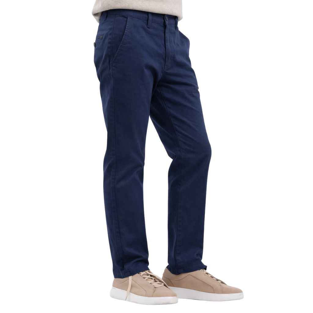 Navy Blue Cross Pocket Style Mens Casual & Formal Cotton Chino Pant (A-4024)