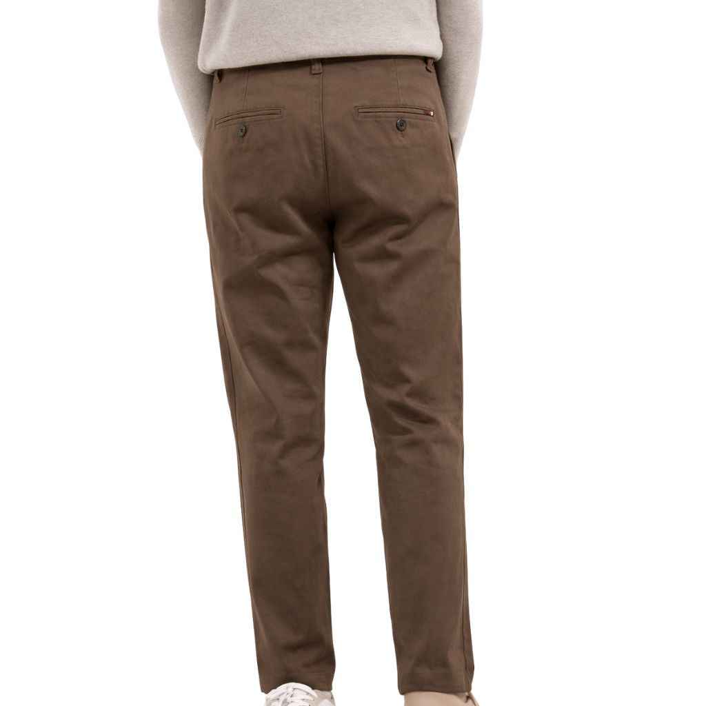 Light Brown Cross Pocket Style Mens Casual & Formal Cotton Chino Pant (A-4026)