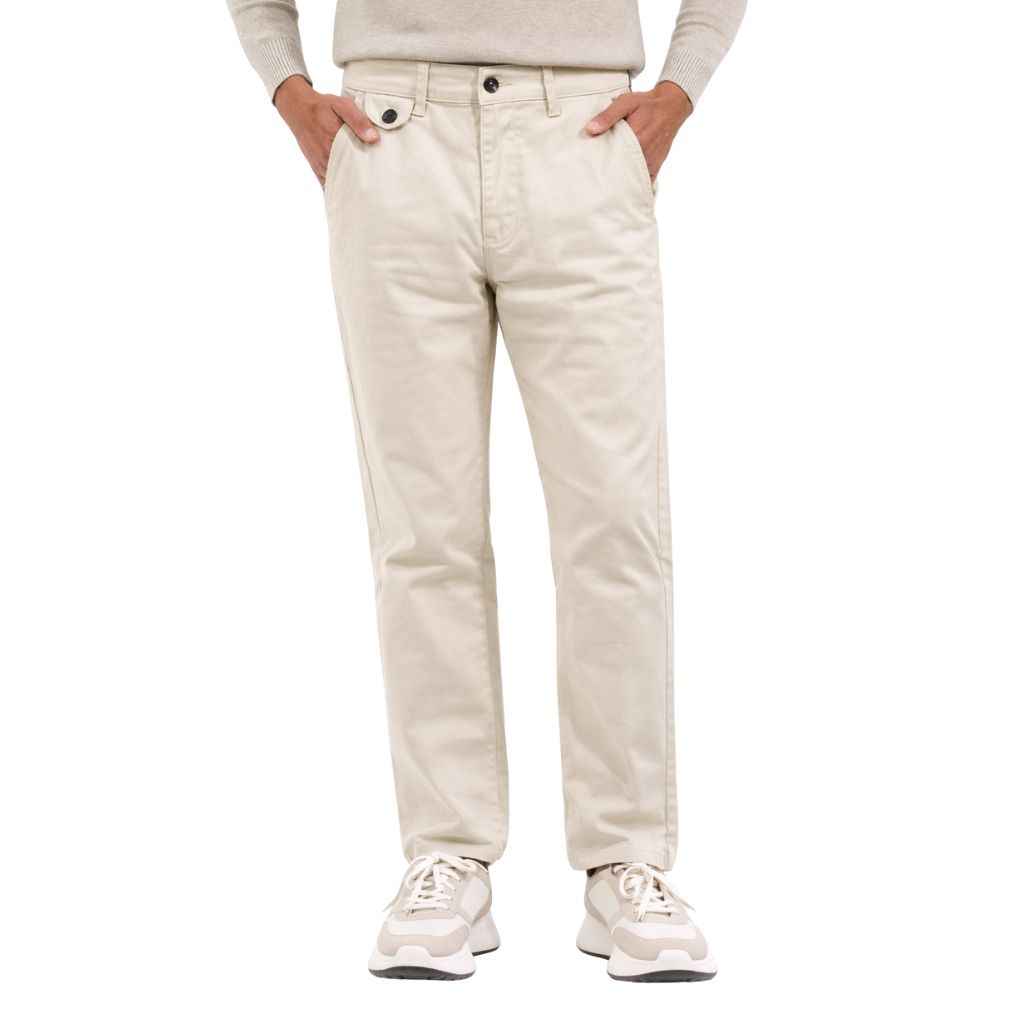 Off-White Cross Pocket Style Mens Casual & Formal Cotton Chino Pant (A-4025)