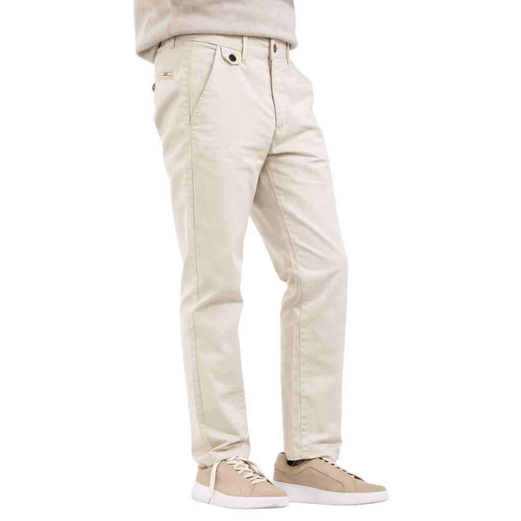 Off-White Cross Pocket Style Mens Casual & Formal Cotton Chino Pant (A-4025)