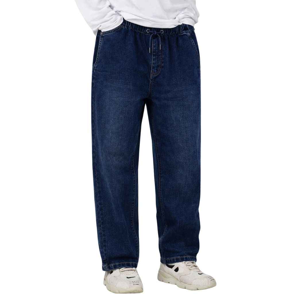 Dark Blue Baggy Lose Fit Style Mens Denim Jeans (A-3997)