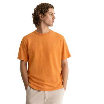 Orange Mens Jersey Round Neck T-Shirt (A-3410)