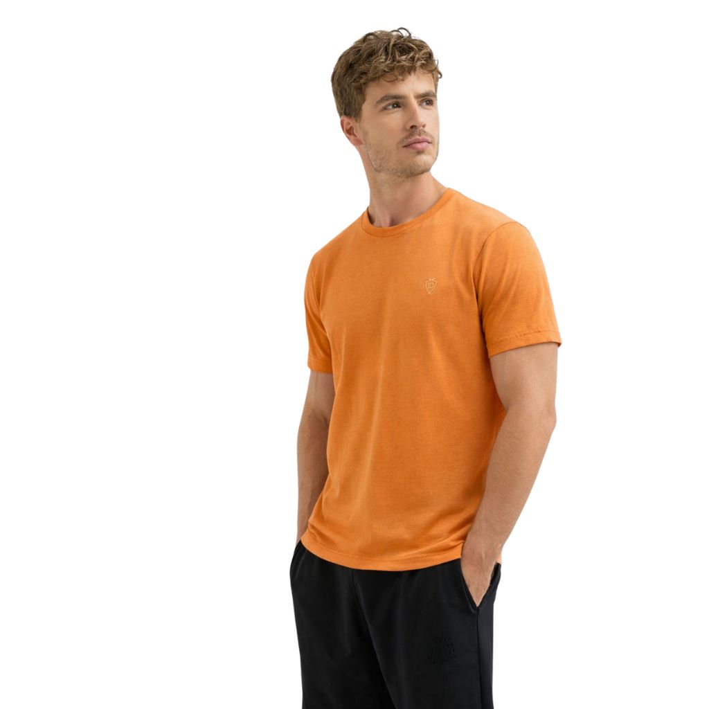 Orange Mens Jersey Round Neck T-Shirt (A-3410)