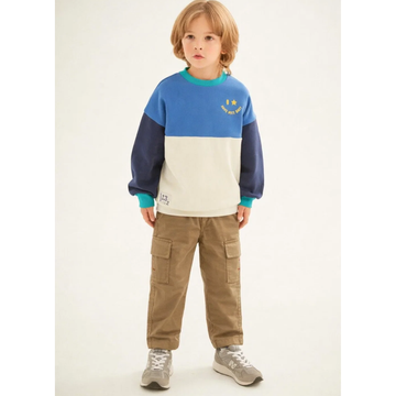 Boys Six Pocket Khaki Cargo Style Pant (A-3934)