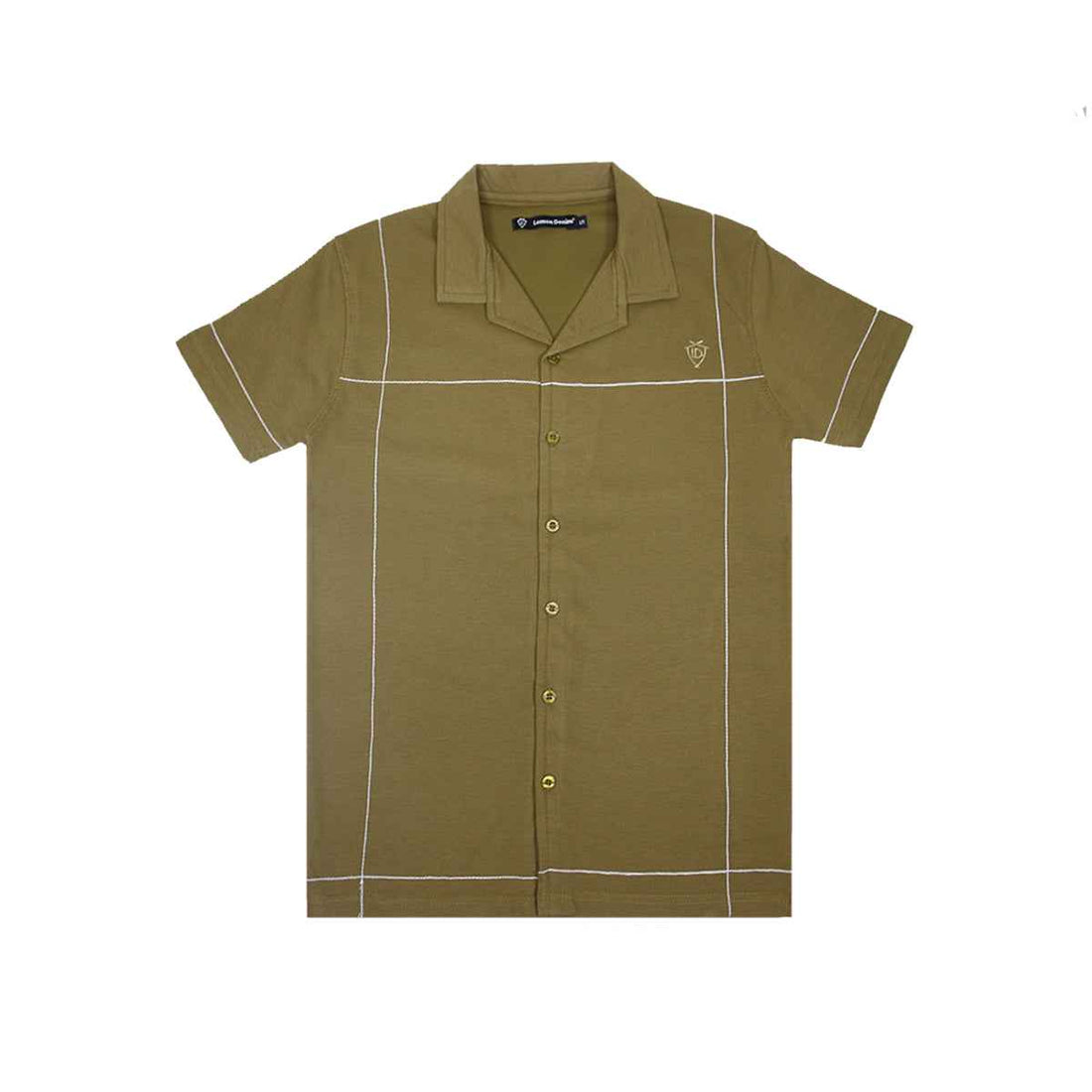 Mens Front Open Cuban Collar Casual Shirt (A-3404)