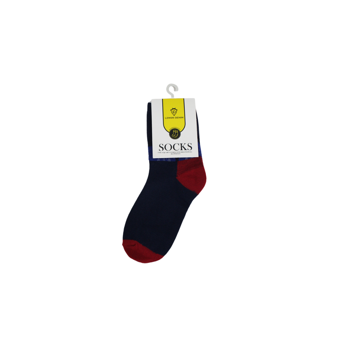 Blue Teddy Socks for Kids - Cute and Comfy Teddy Print Design A-2224 - LEMON DENIM