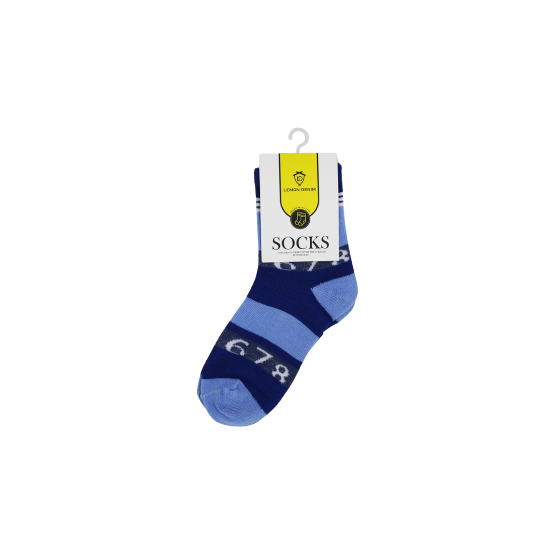 Sky Blue Kids Socks with Multi Teddy Print for Kids A-2223 - LEMON DENIM