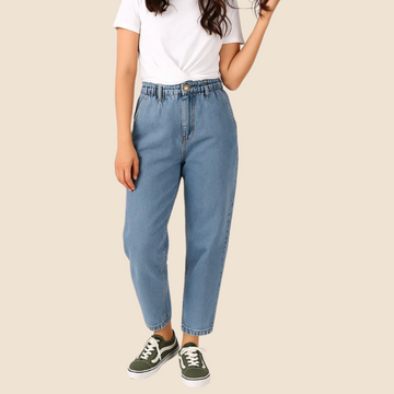 Salouchy Denim Waist Detail A-2887 for Stylish Comfort