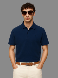 BASIC P.K FABRIC POLO (A-3408) - LEMON DENIM