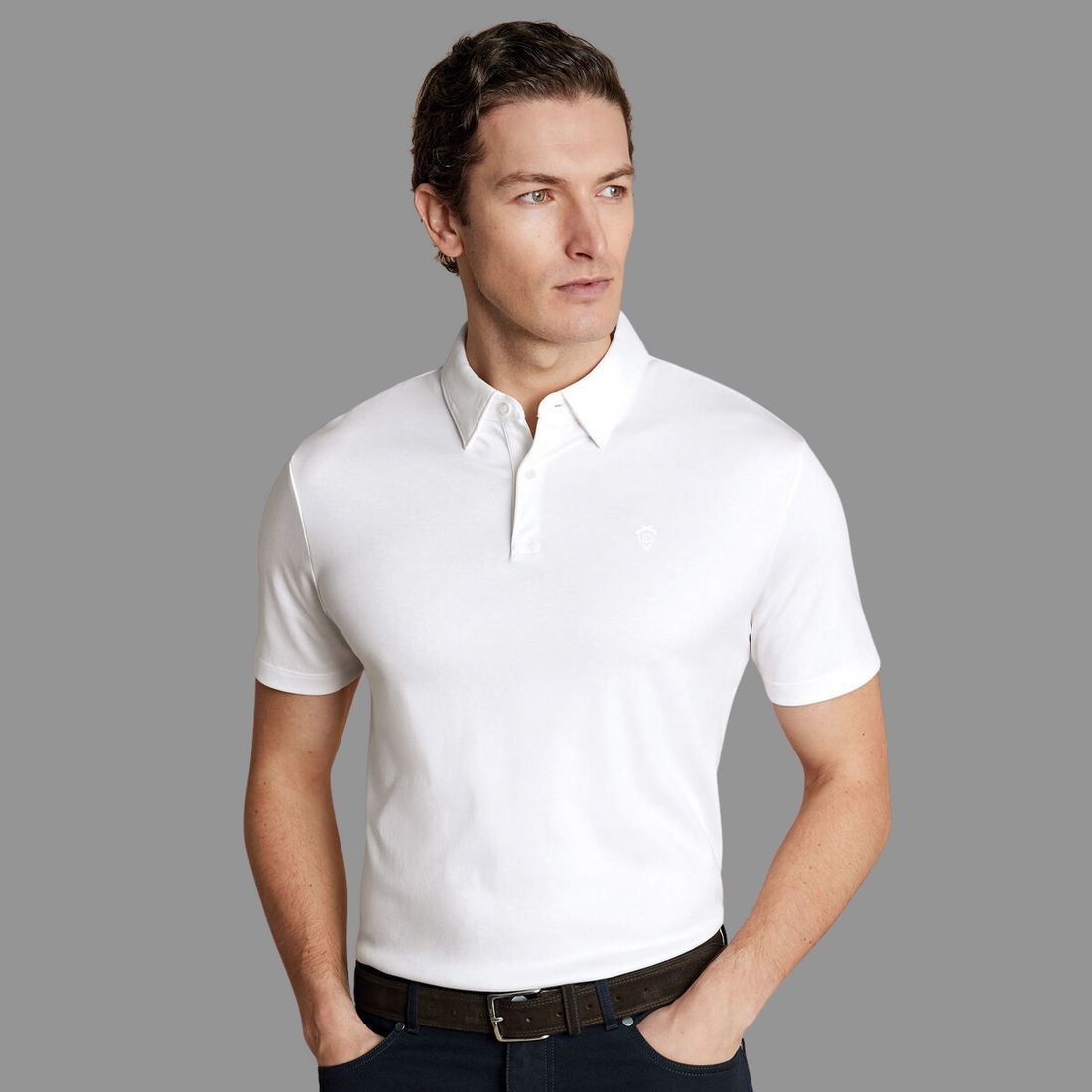 BASIC P.K FABRIC POLO (A-3408) - LEMON DENIM