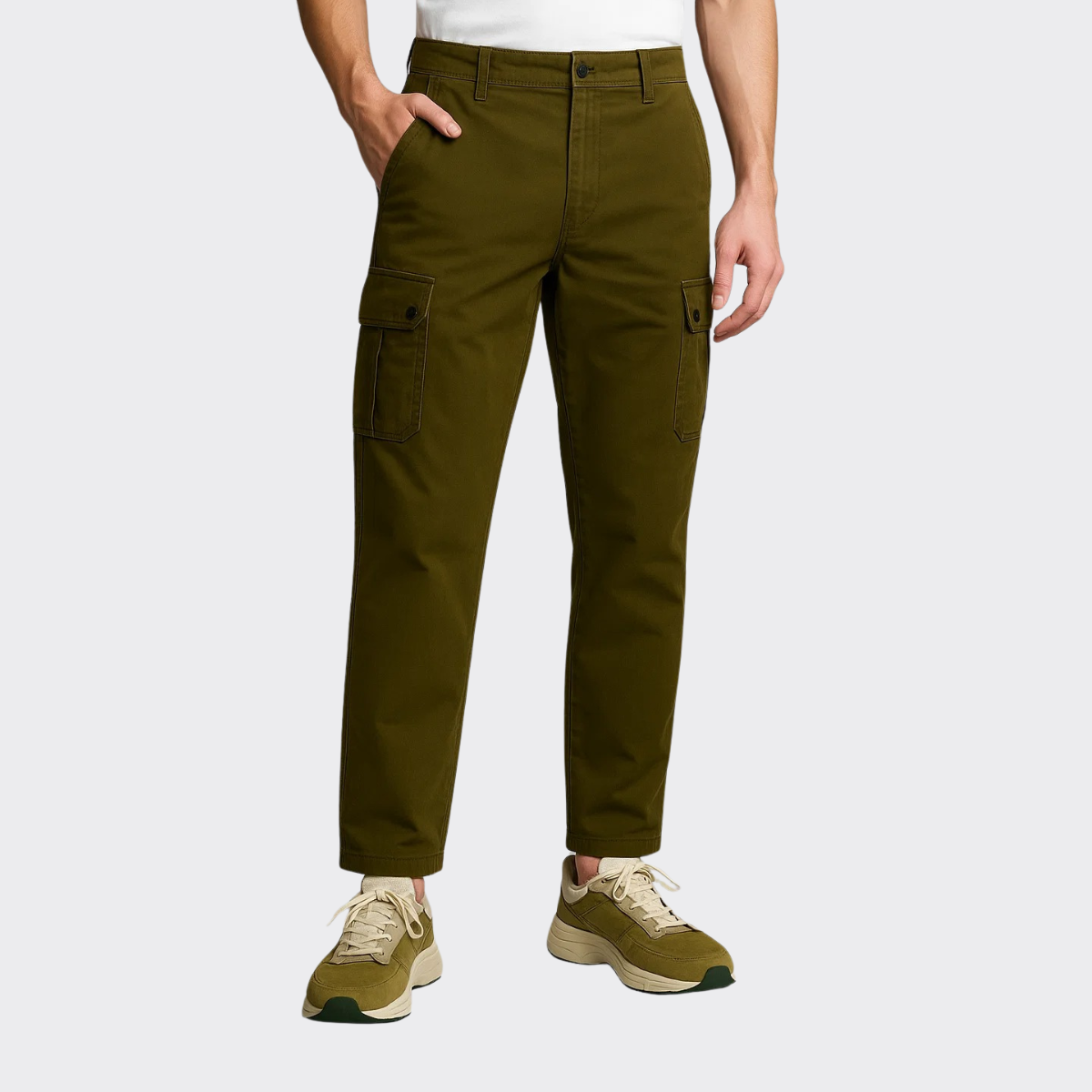 Relaxed Fit Cotton Cargo Pant (A-3575)