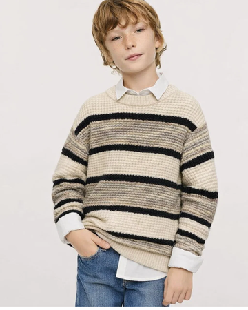 Kid Cable Knit Self Sweater (A-3896)