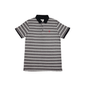 MENS ORGANIC STRIPED COLAR TSHIRT - LEMON DENIM
