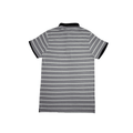 MENS ORGANIC STRIPED COLAR TSHIRT - LEMON DENIM