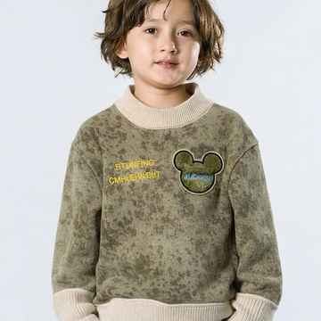Kids Self Contrast Imported Sweater (A-3895)