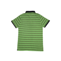MENS ORGANIC STRIPED COLAR TSHIRT - LEMON DENIM