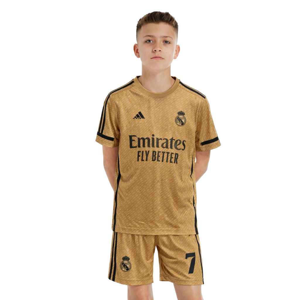 Light Orange Boys Football Co-Ord Set (A-1394)