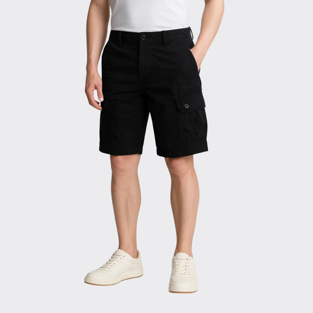 Cotton Six Pocket Cargo Short (A-2880) - LEMON DENIM