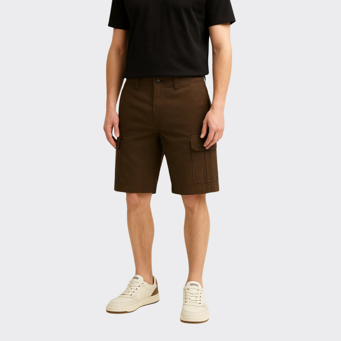Cotton Six Pocket Cargo Short (A-2874) - LEMON DENIM