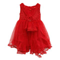 Red Girls Floral Frock (A-3178)