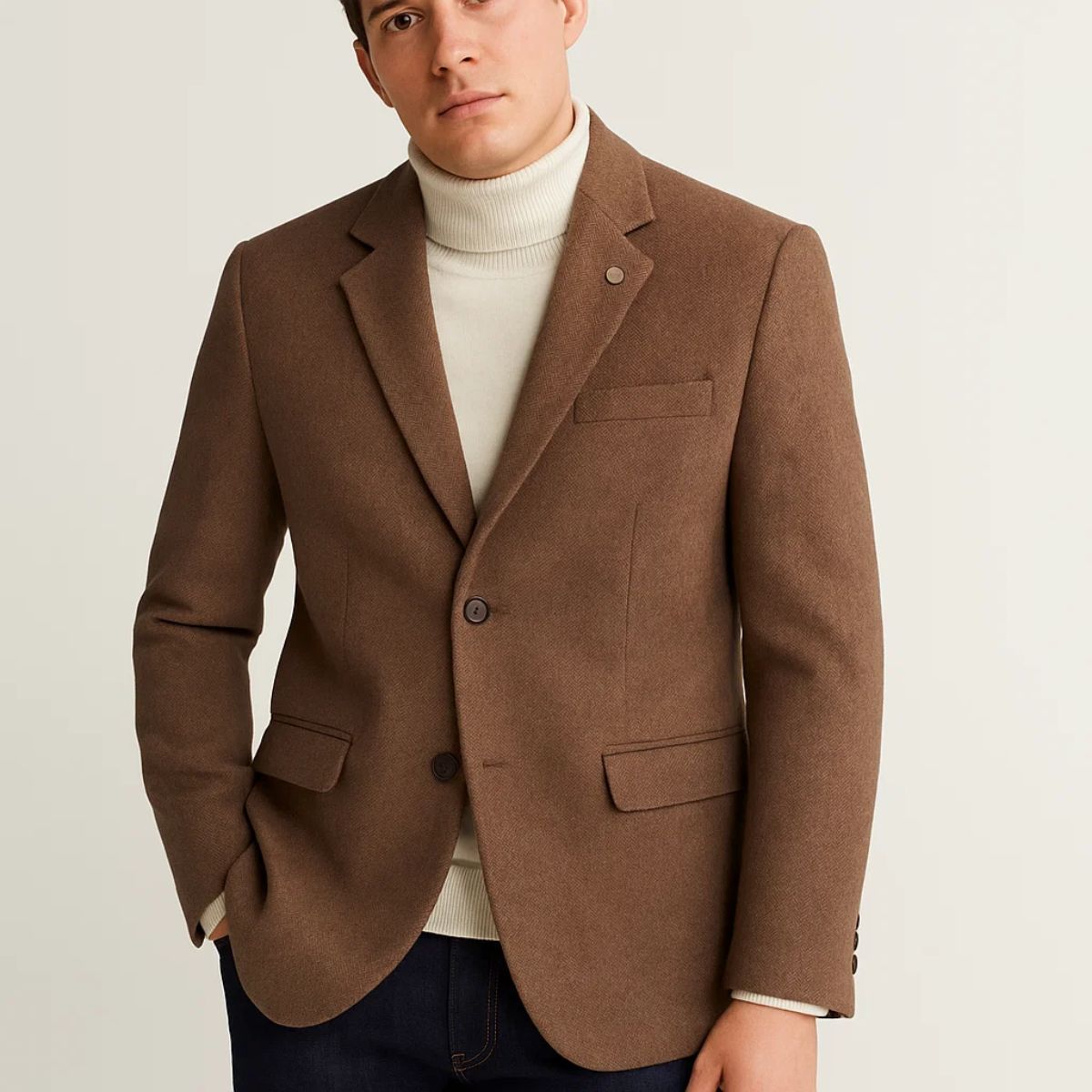 Rust Color Mens Winter Casual Coat (A-1175)