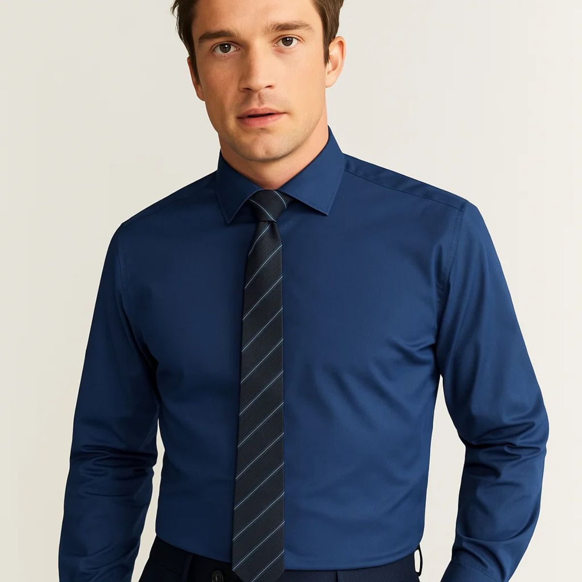 Aqua Blue Mens Formal Shirt (A-1916)