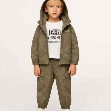 Boys Camouflage Green Track Suit (A-3709)
