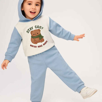Teddy Bear Embossed Sweat Shirt Hoodies (A-3857)