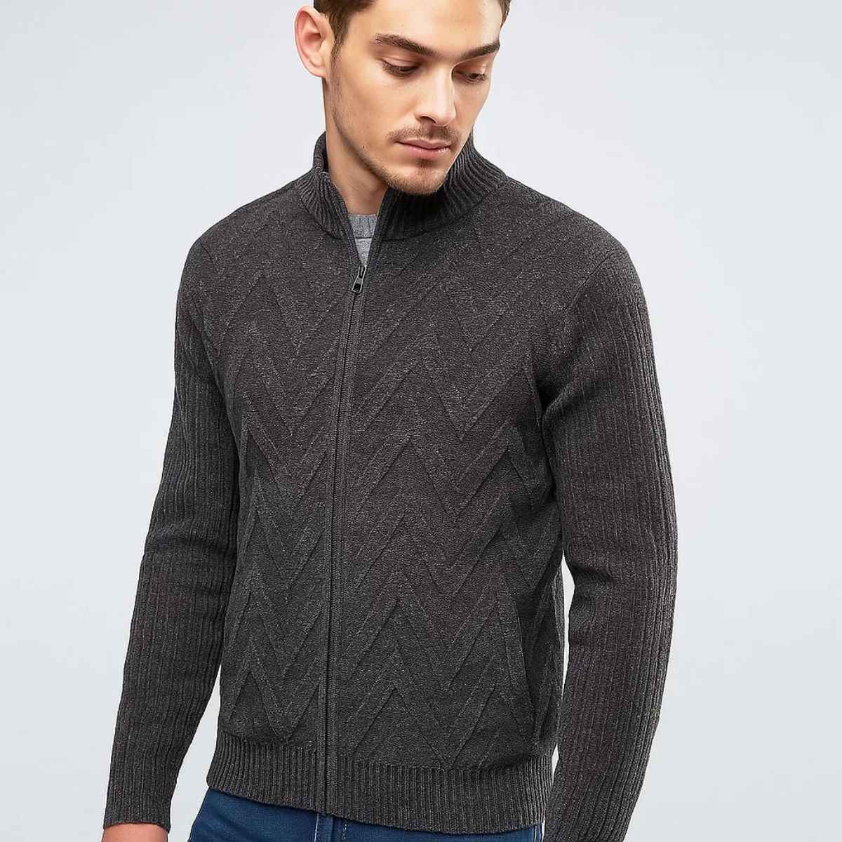 Full Zip Style Imported Sweater Jacket (A-2690)