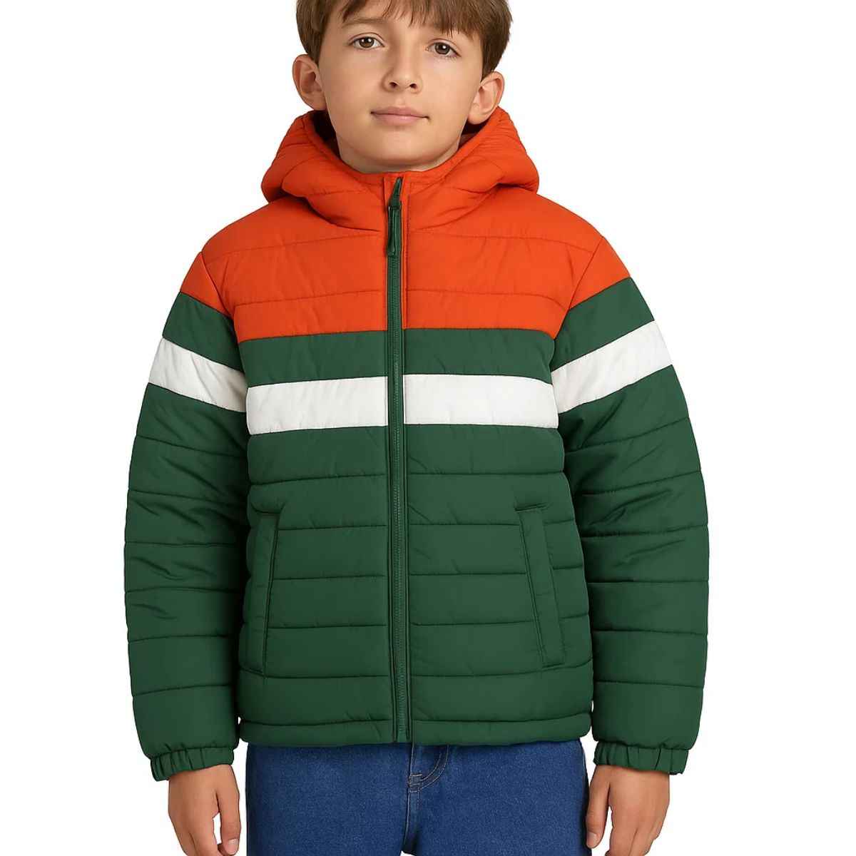 Boys 2 Color Combo Puffer Jacket (A-2101)