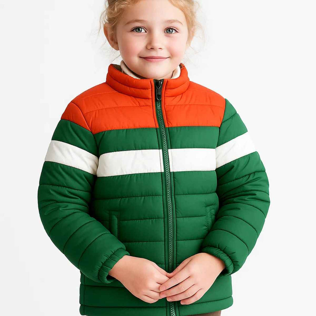 Girls 2 Color Combo Puffer Jacket (A-2101)