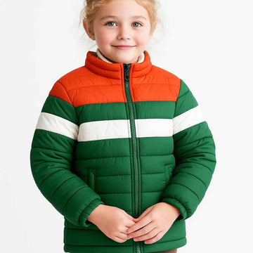 Girls 2 Color Combo Puffer Jacket (A-2101)