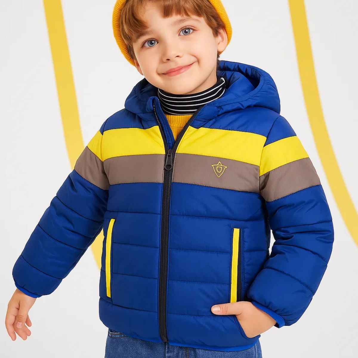 Boys Color Block Jacket (A-2506)
