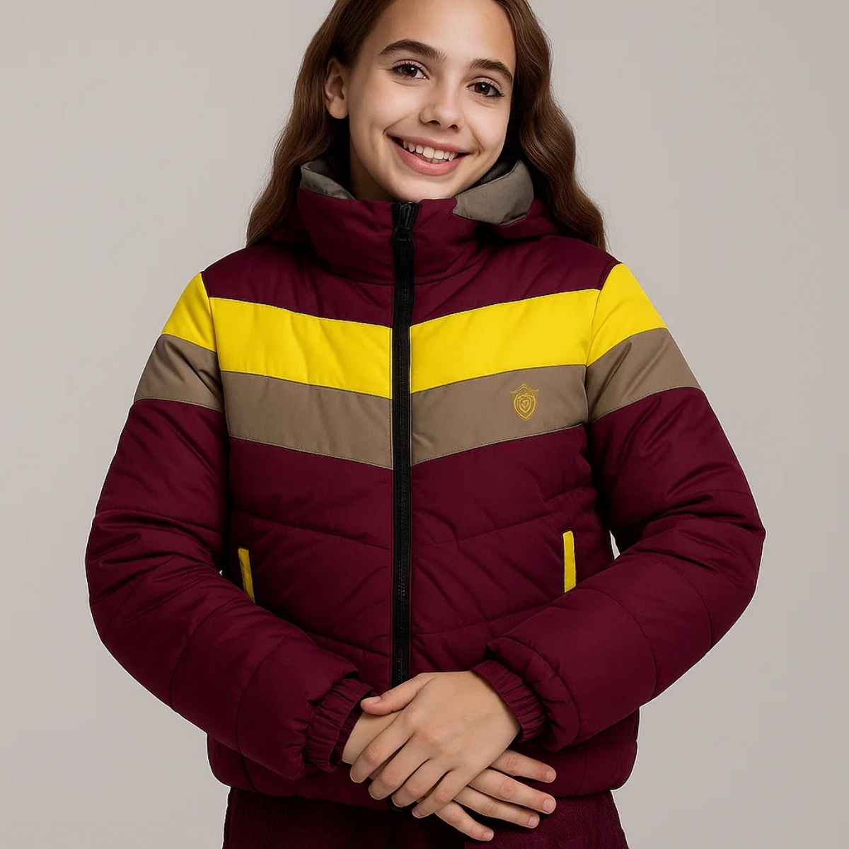 Girls Color Block Jacket (A-2508)