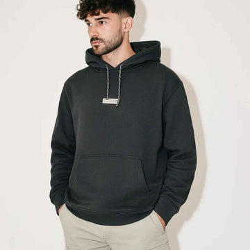 Mens Black Color Fleece Hoodies (A-2733)