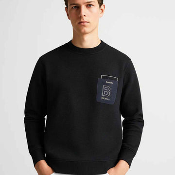 Mens Thermal Lining Black Sweat Shirt (A2588)