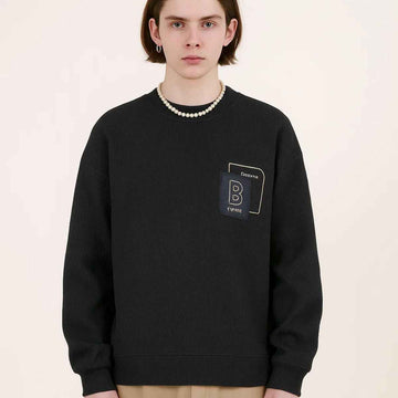 Women's Thermal Lining Black Sweat Shirt (A2588)