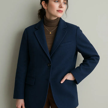 Classic Woolen Womens Over Coat (A-1176)