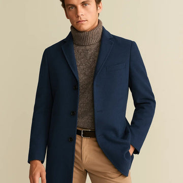 Classic Woolen Mens Over Coat (A-1176)