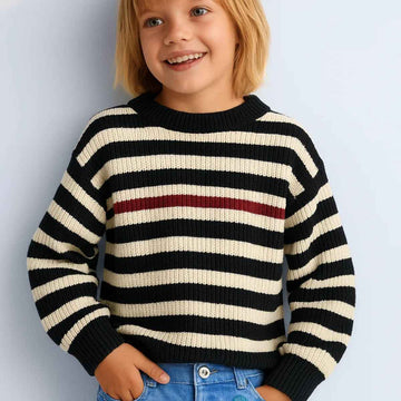 Round Neck Boys & Girls Knitted Sweater (A-3701)