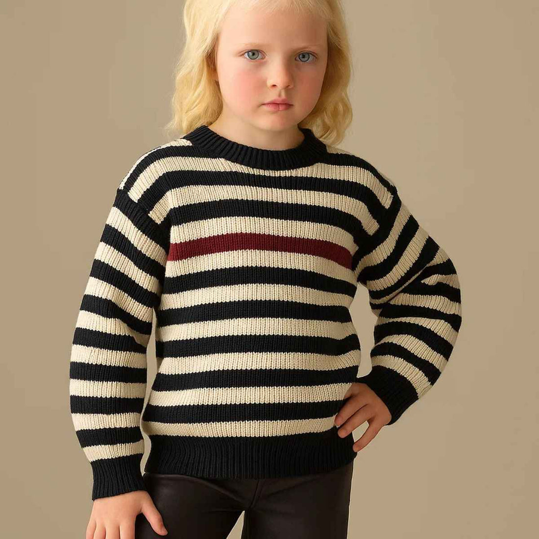 Round Neck Boys & Girls Knitted Sweater (A-3701)