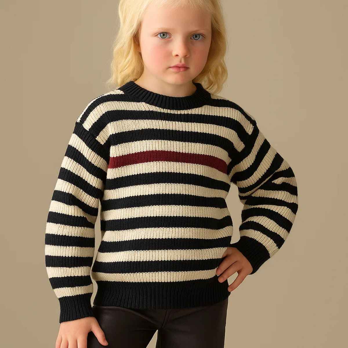 Round Neck Boys & Girls Knitted Sweater (A-3701)
