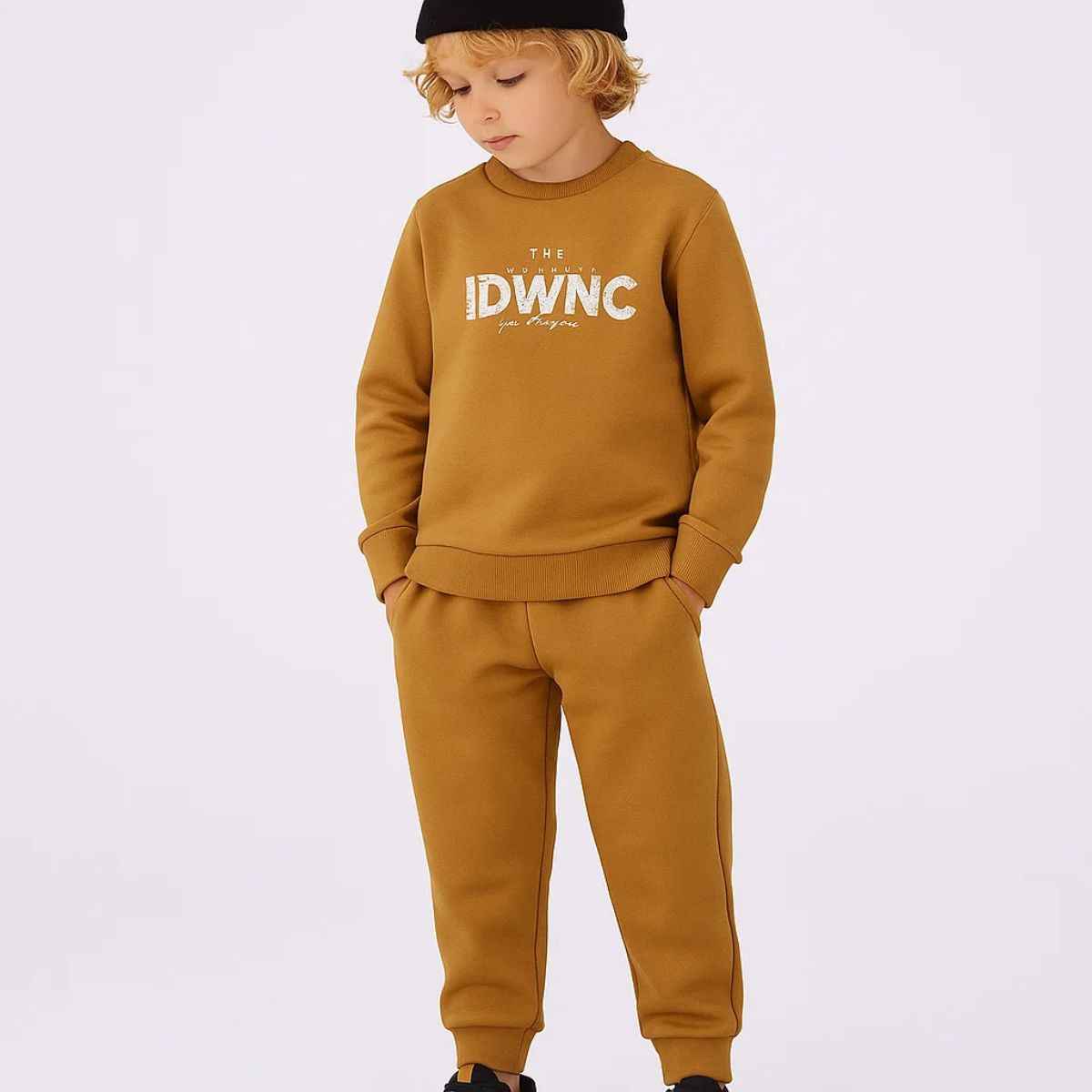 Boys Mustard-Yellow Track Suit (A-3712)