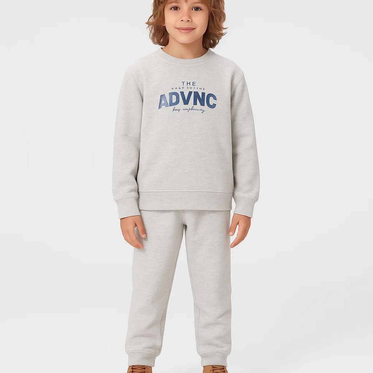 Off White Grey Shaded Boys Tracksuit (A-3712)