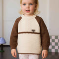 Round Neck Brown Boys & Girls Round Neck Sweater (A-3693)
