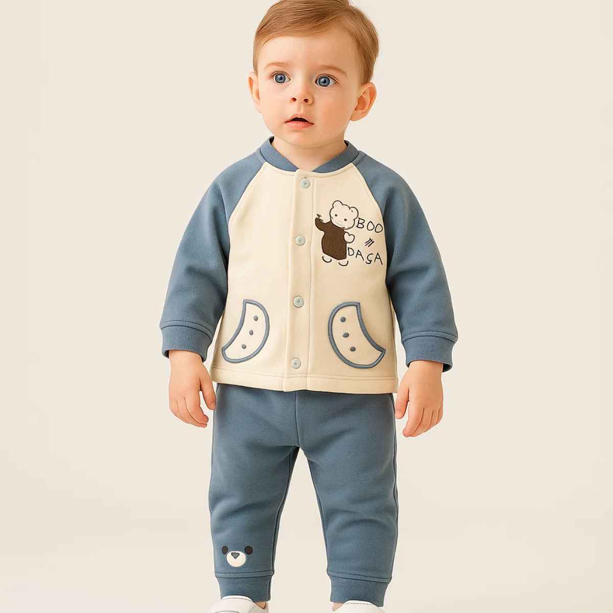 Sky Blue Boys & Girls Co-Ord's Set