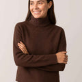 Brown Knit Self Lining High Neck (A-3649)