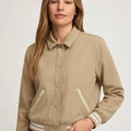 Waffle Pattern Beige Color Button Style Jacket (A-3771)